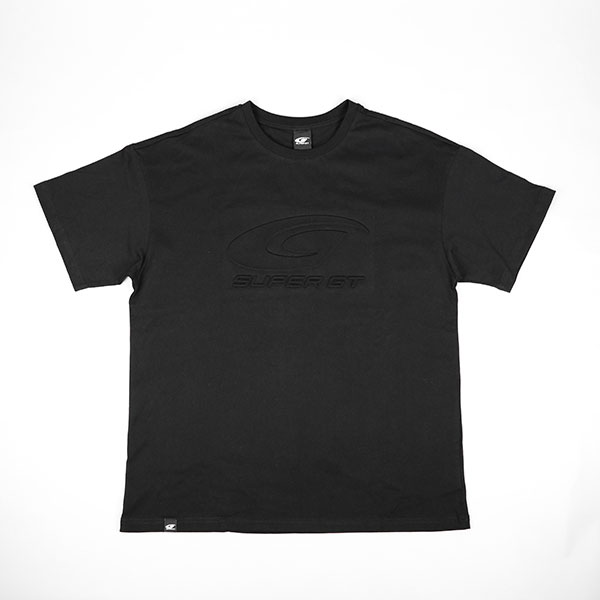 エンボスロゴTシャツブラックの平置き画像
