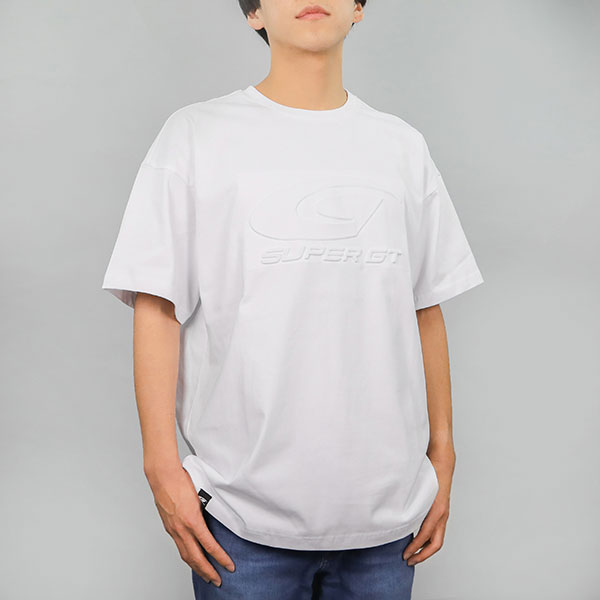 SUPER GT エンボスロゴ Tシャツ（ホワイト/Lサイズ）